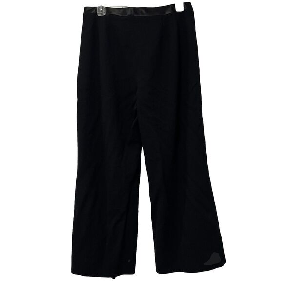 BLOOMINGDALE’S NOW Wool Satin Waist Dress Pants Career Basic 10 Short Wide Leg‎ - Picture 2 of 8